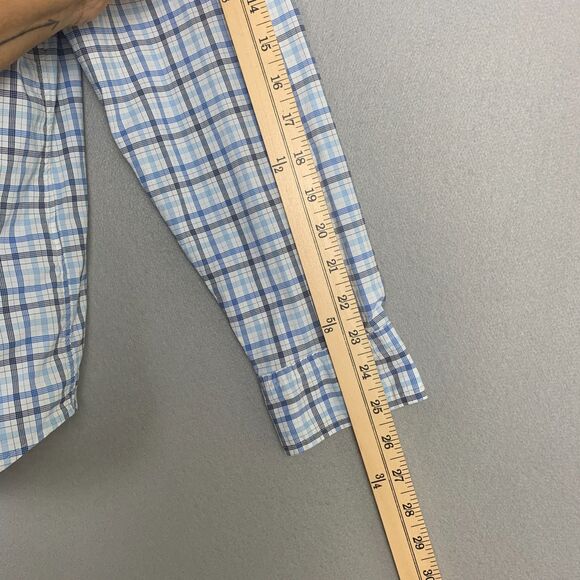 Vineyard Vines On-The-Go Performance Shirt Men’s Large Blue White Plaid Button - Picture 5 of 8